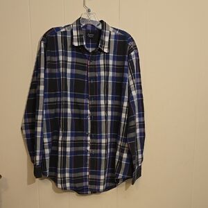 Jonathan David Black and Blue Casual Button Down Shirt